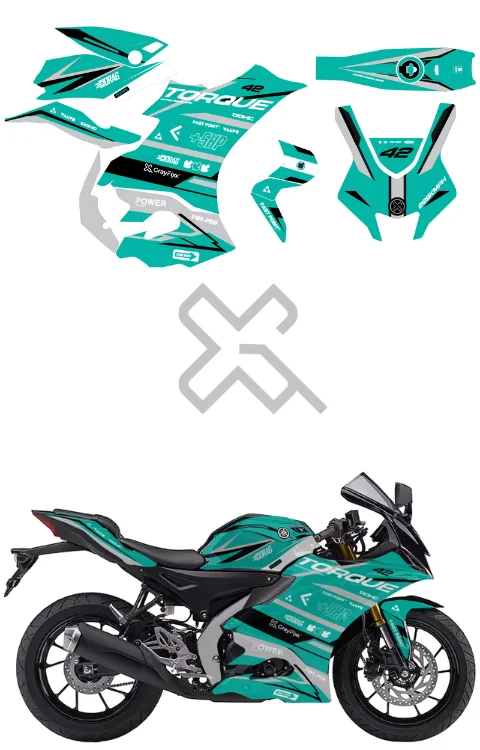 Torque Edition Full Body Sticker Compatible with R15M & V4 | Made In Premium Gloss Vinyl With FPF(Fade Protection Film), Water Proof, Precut Sticker, Pack Of 1